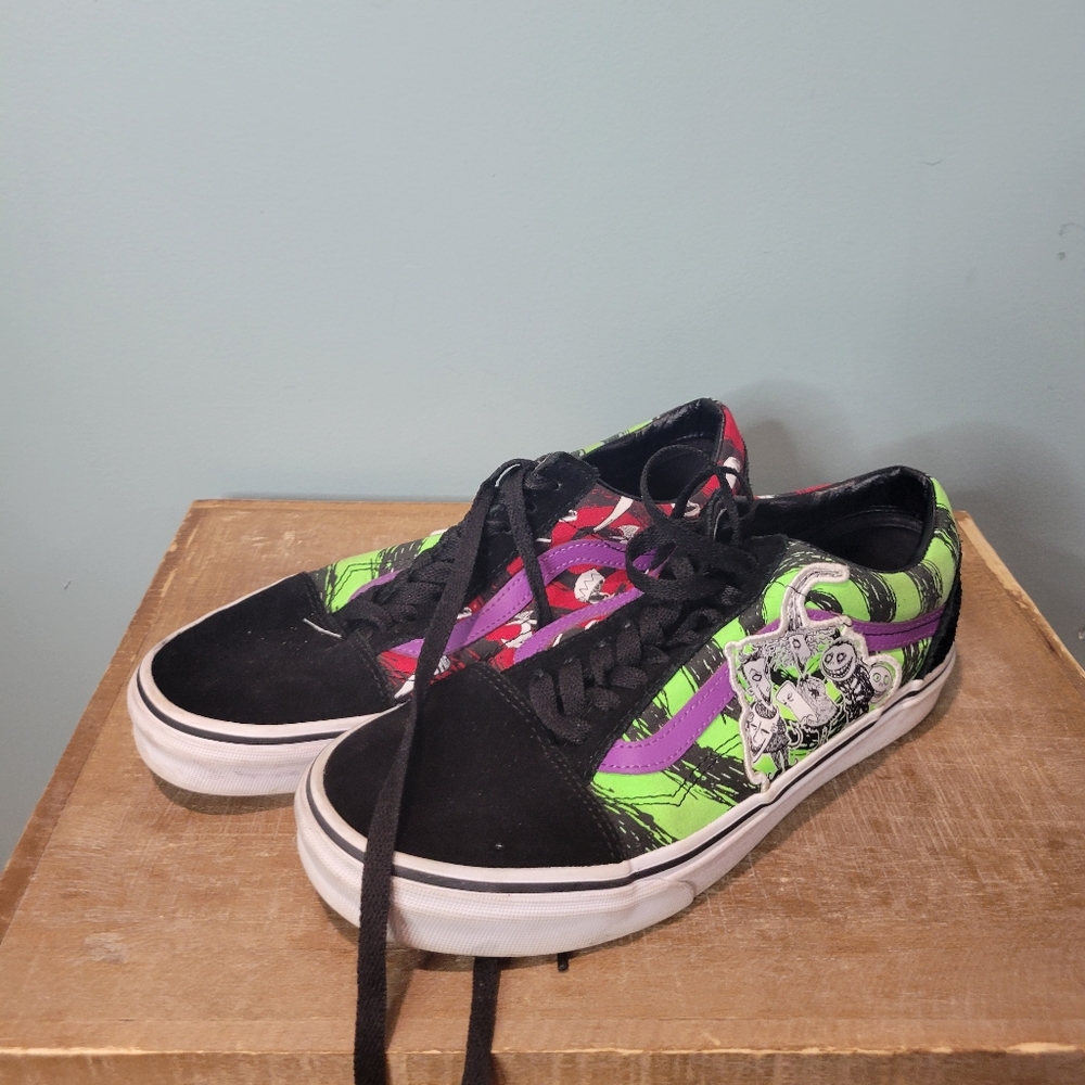 Nightmare Before Christmas X Vans Halloween Classic Sneakers Men's 8 Women's 9.5